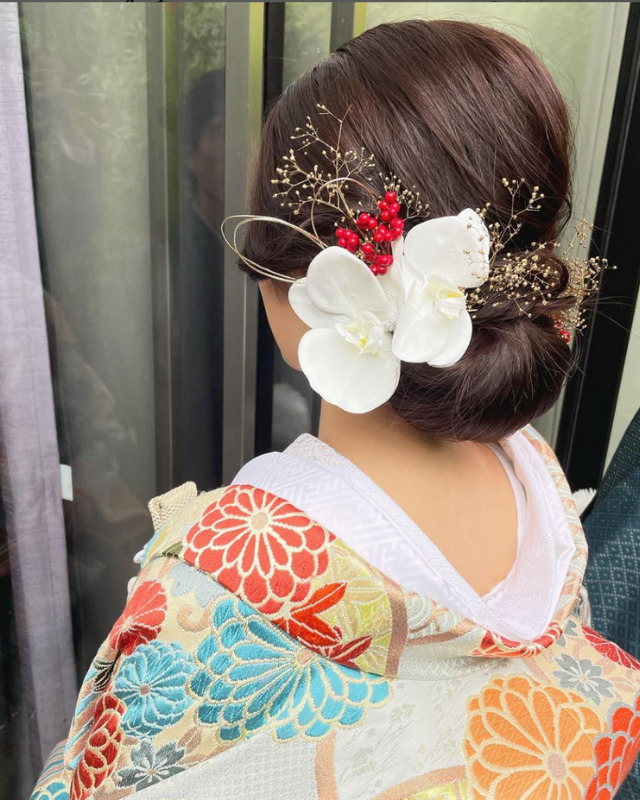 花嫁髪型　シニヨン　和装